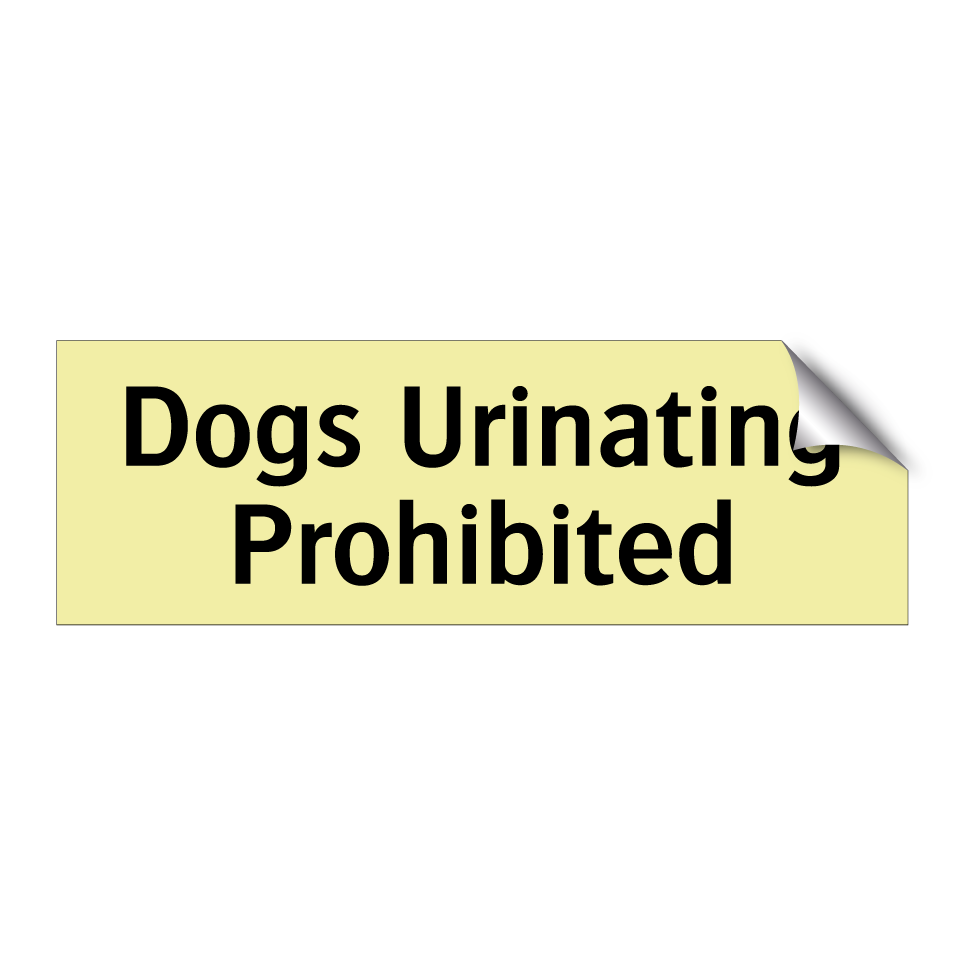 Dogs Urinating Prohibited
