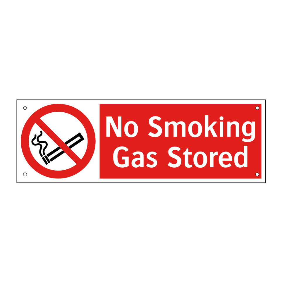 No Smoking Gas Stored