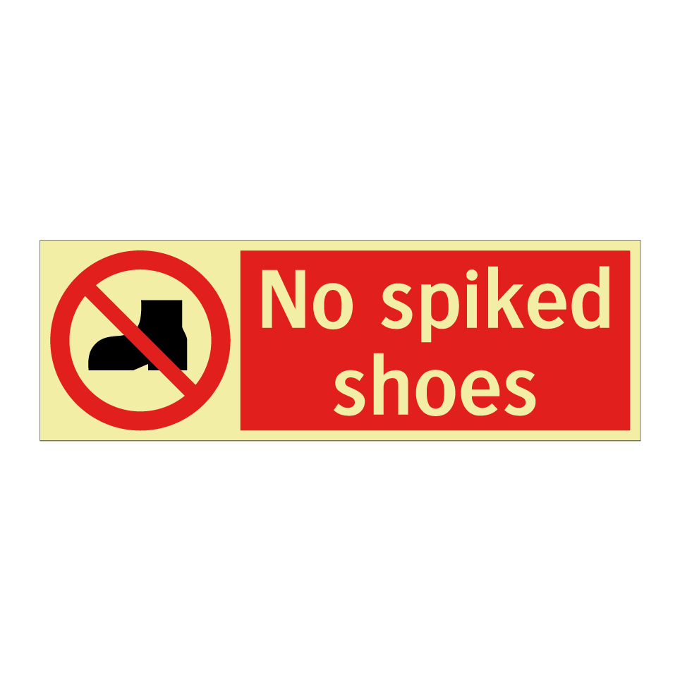 No spiked shoes