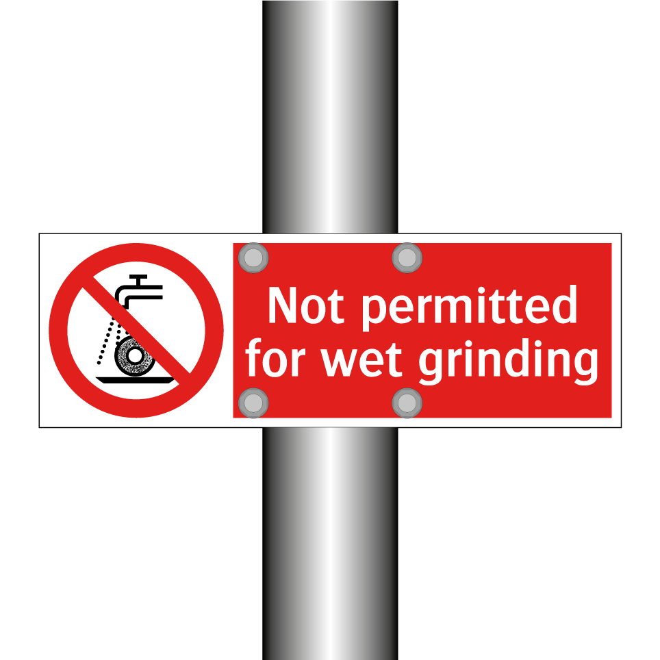 Not permitted for wet grinding