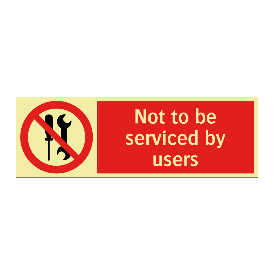 Not to be serviced by users
