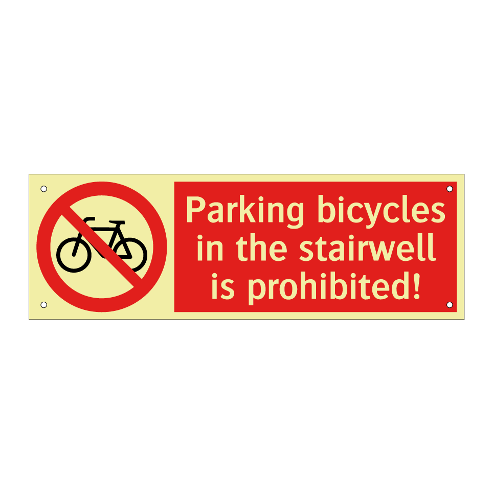 Parking bicycles in the stairwell is prohibited!
