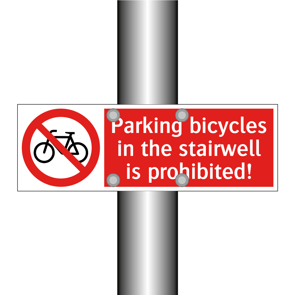 Parking bicycles in the stairwell is prohibited!