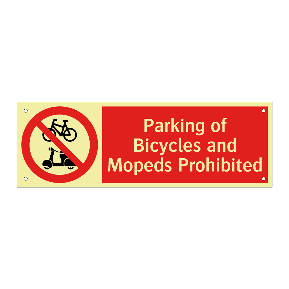 Parking of Bicycles and Mopeds Prohibited