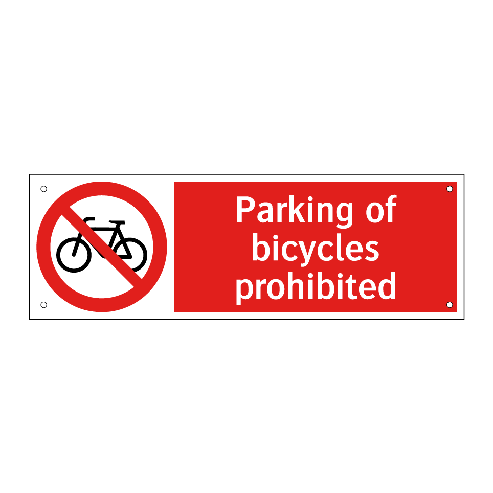 Parking of bicycles prohibited