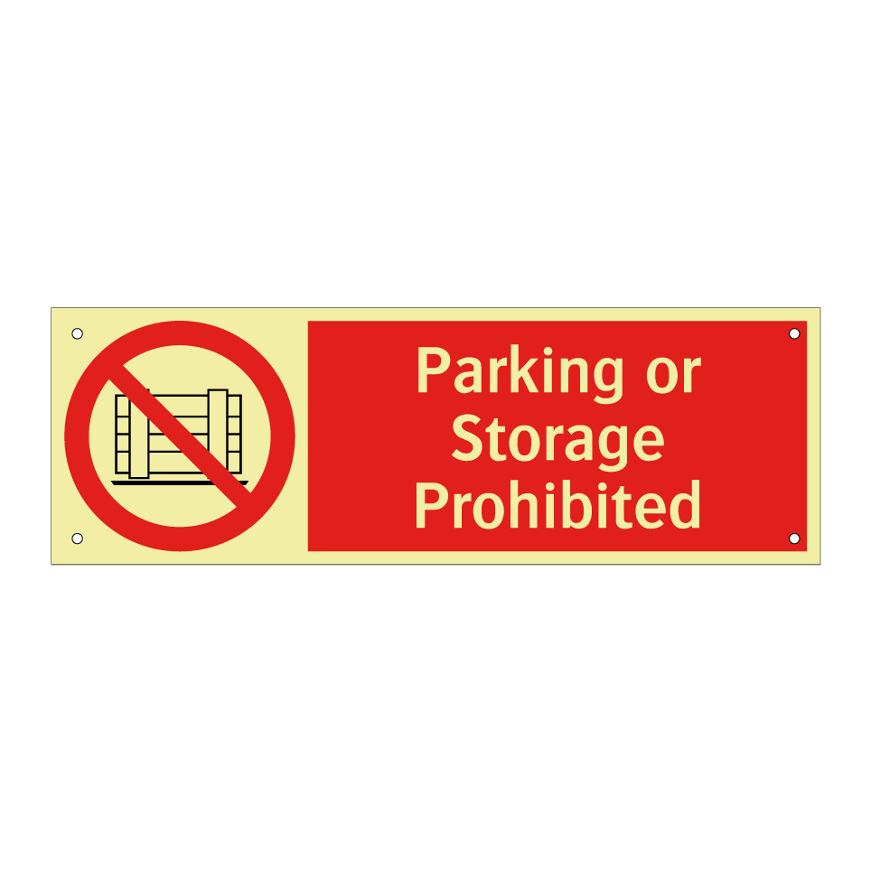 Parking or Storage Prohibited
