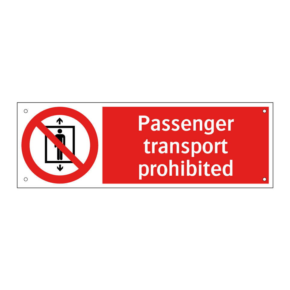 Passenger transport prohibited