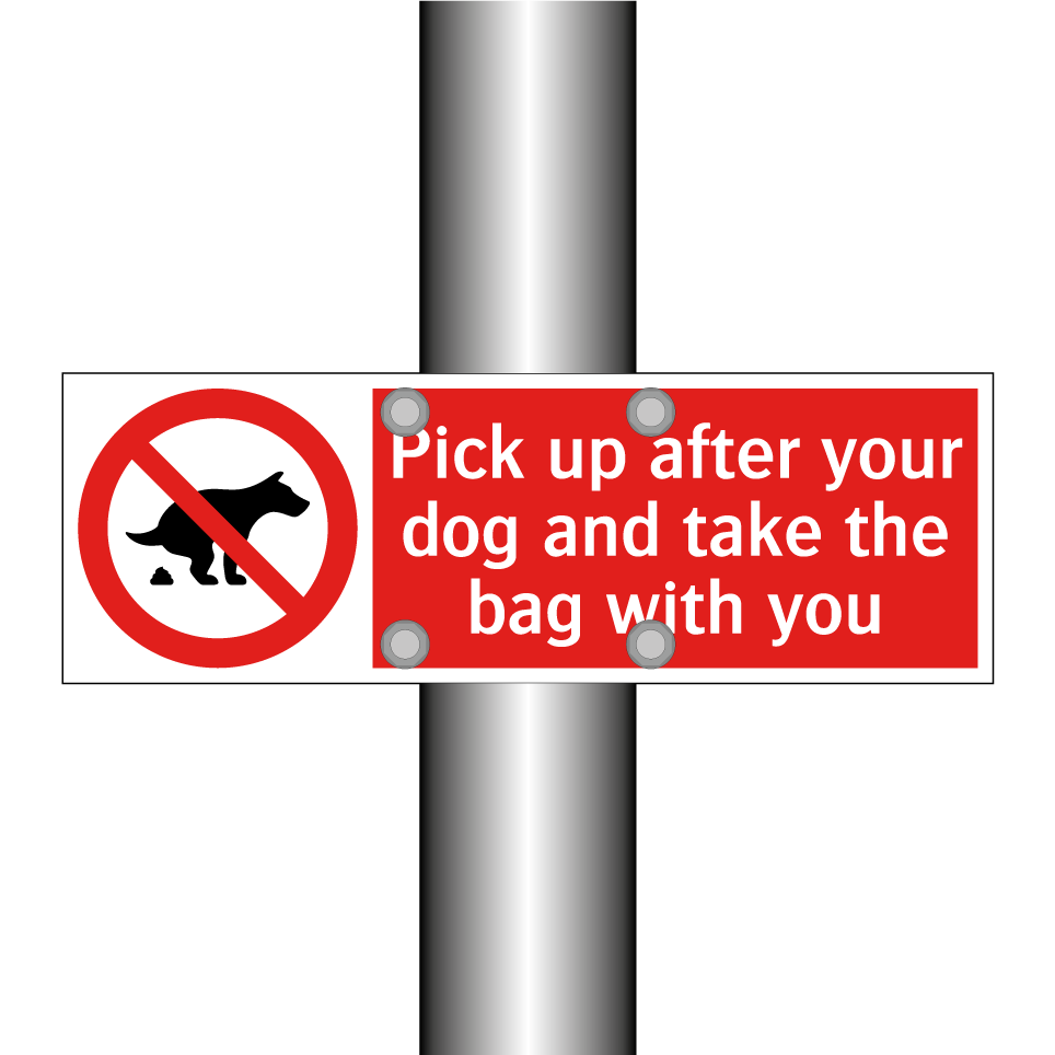 Pick up after your dog and take the bag with you