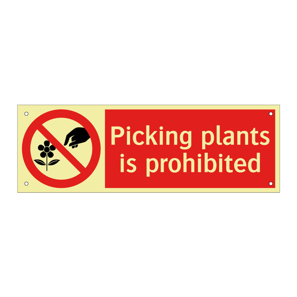 Picking plants is prohibited