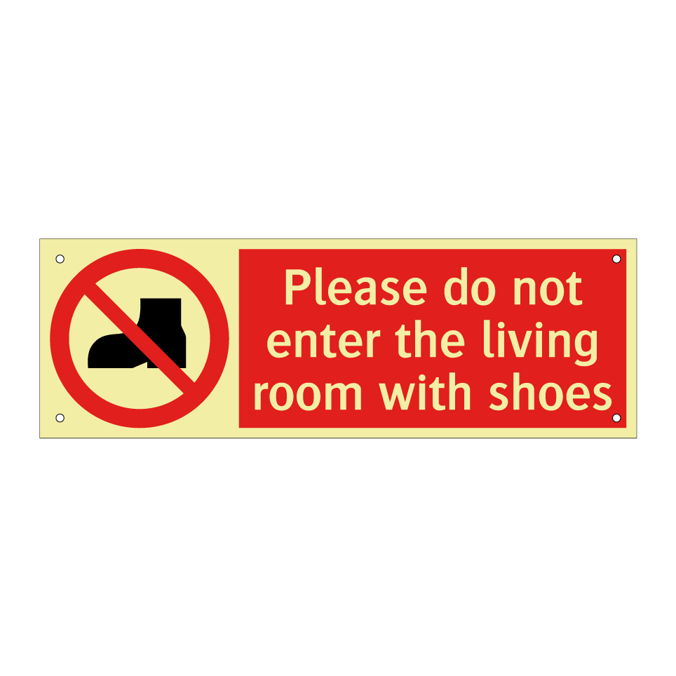 Please do not enter the living room with shoes
