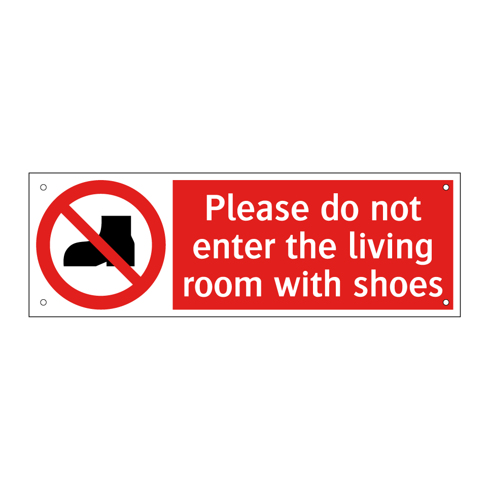Please do not enter the living room with shoes