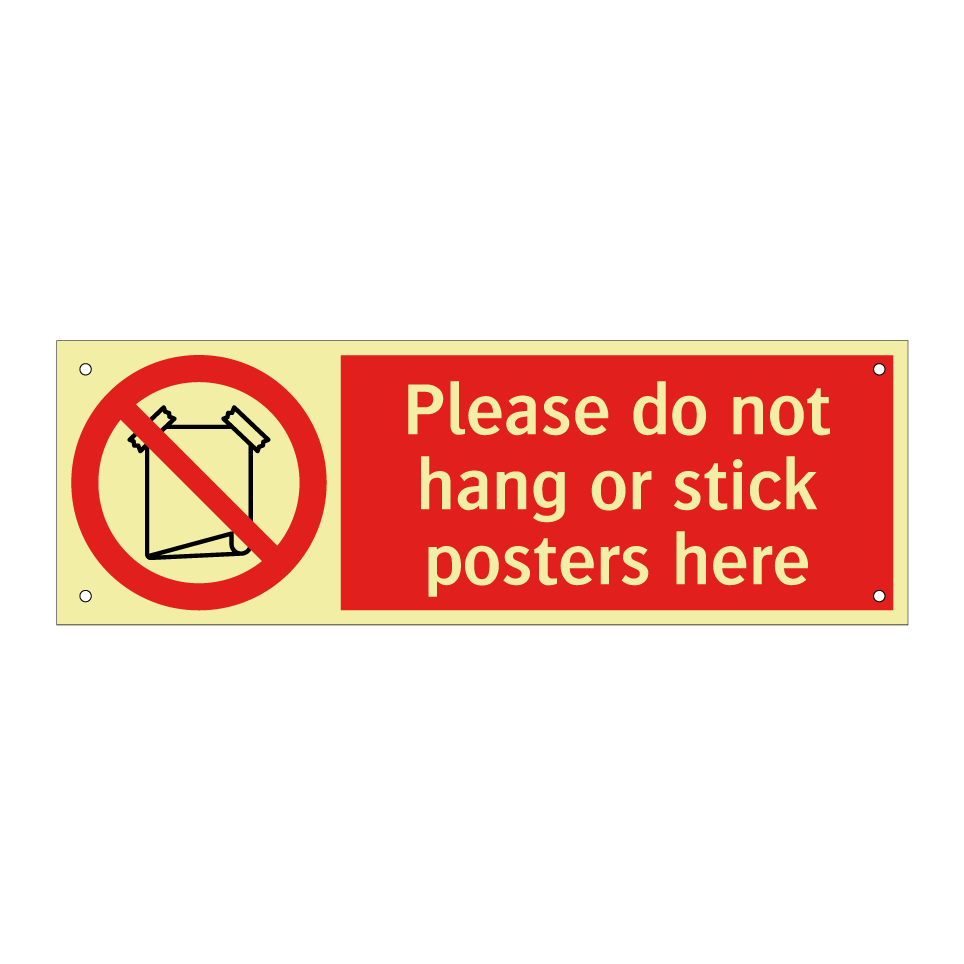 Please do not hang or stick posters here