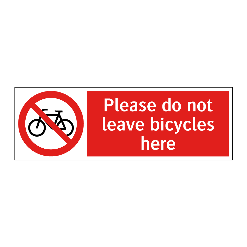 Please do not leave bicycles here