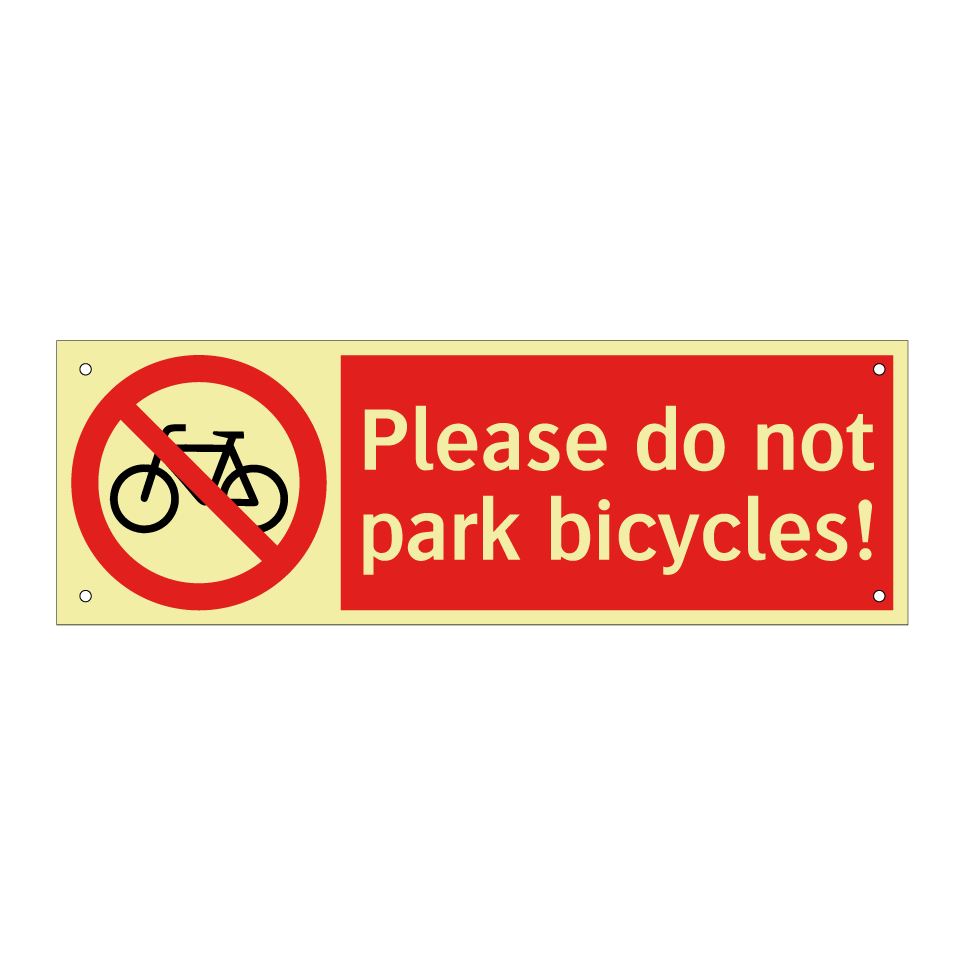 Please do not park bicycles!