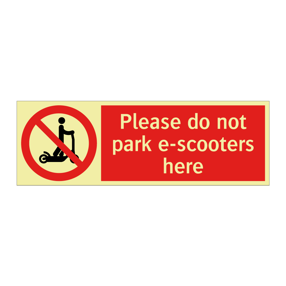 Please do not park e-scooters here