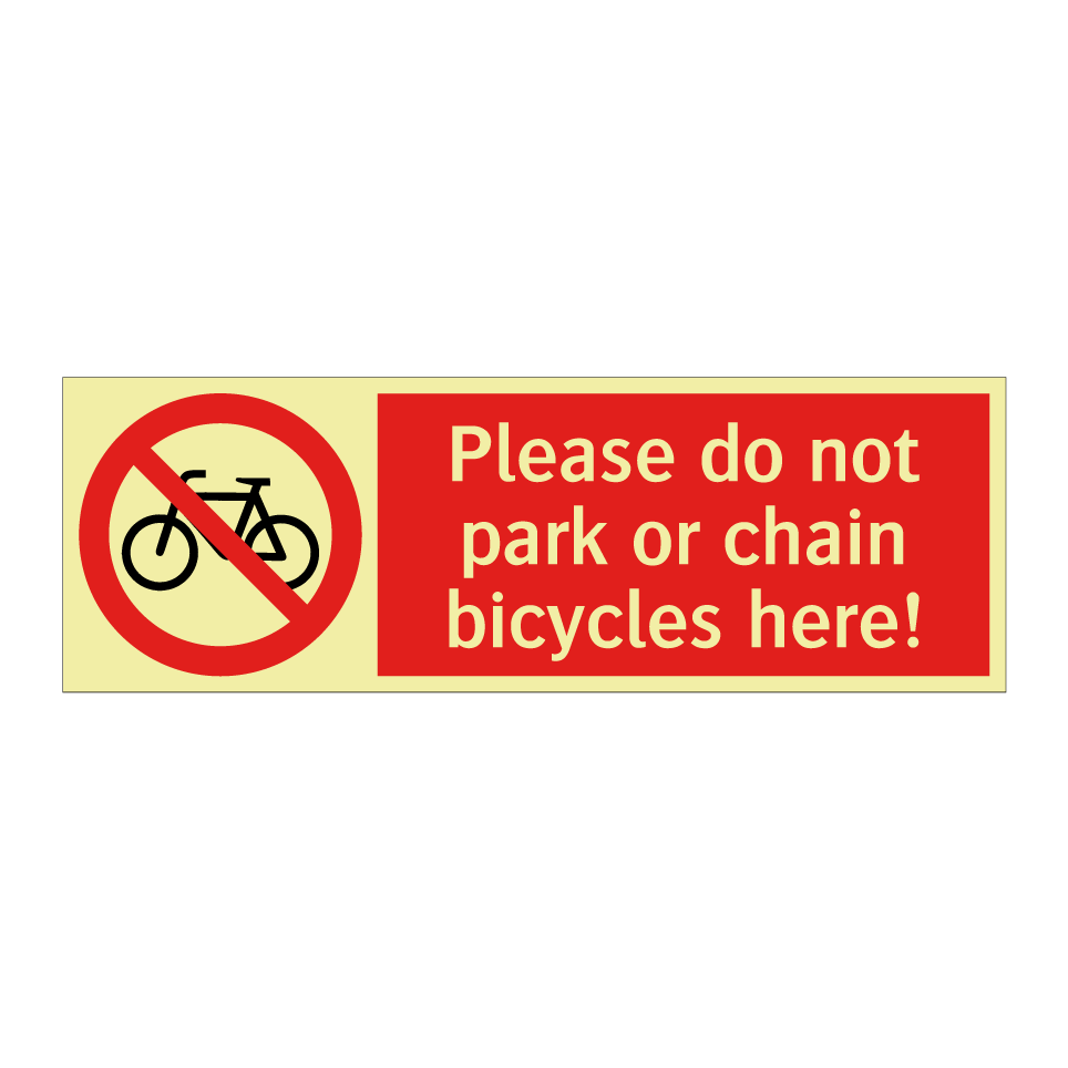 Please do not park or chain bicycles here!