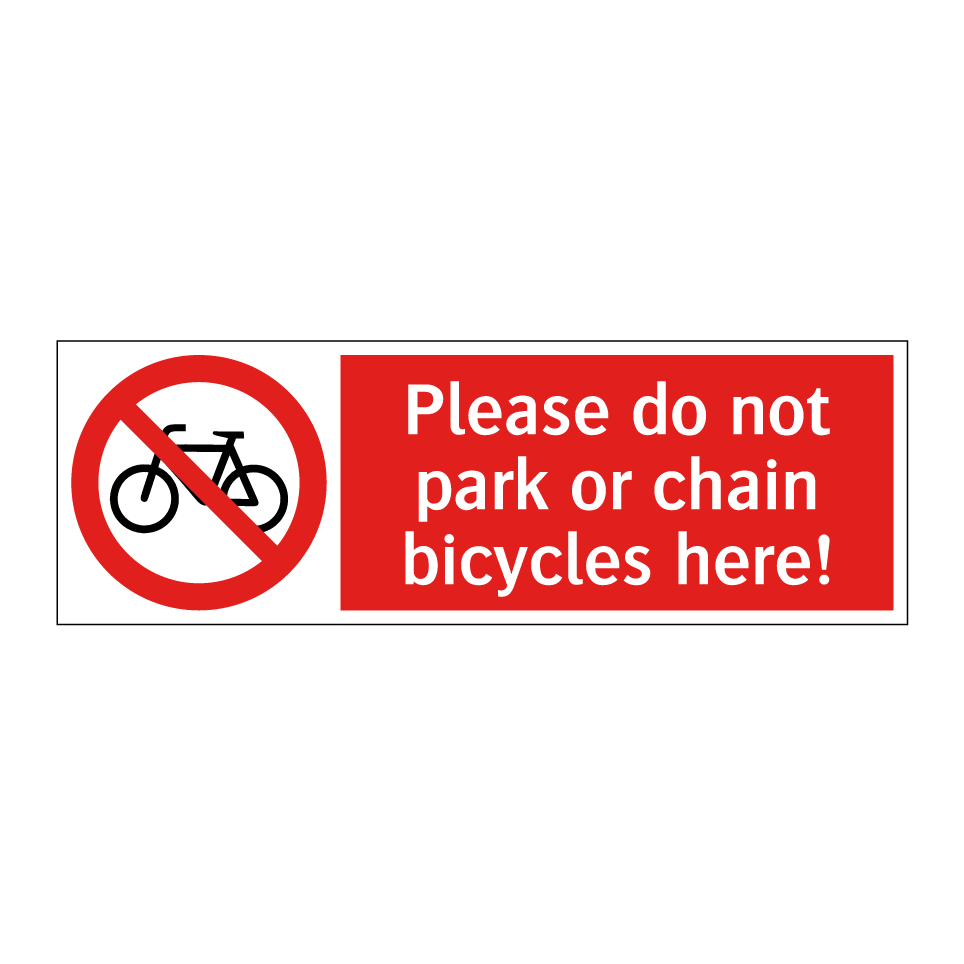 Please do not park or chain bicycles here!