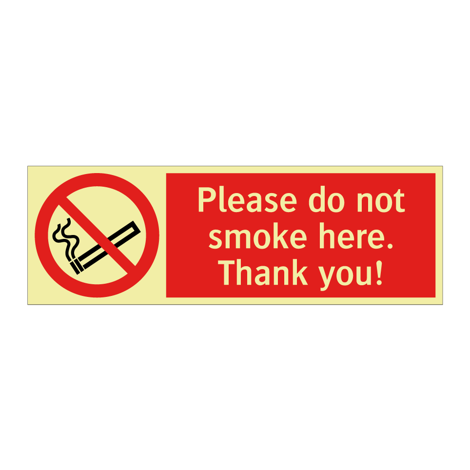 Please do not smoke here. Thank you!