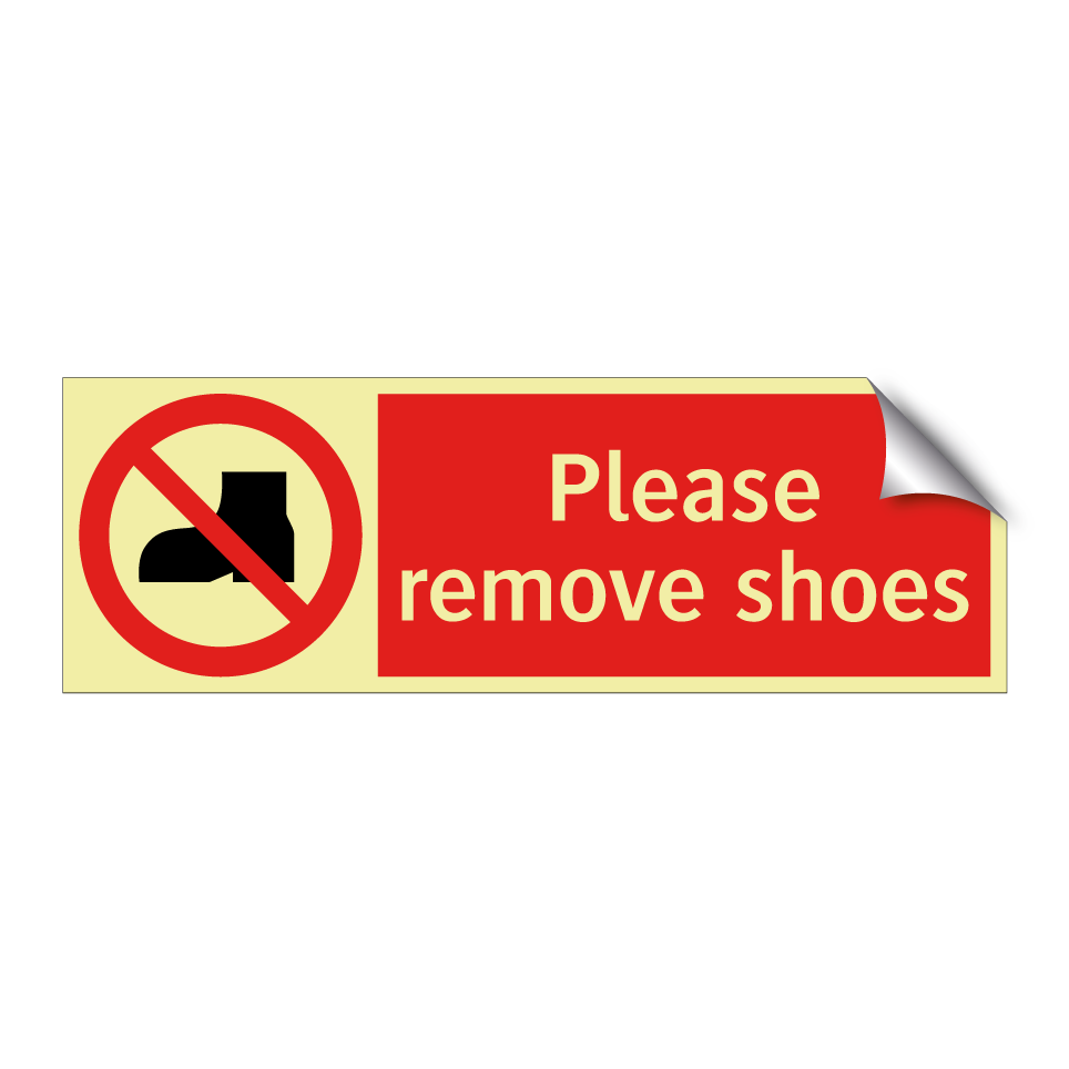 Please remove shoes