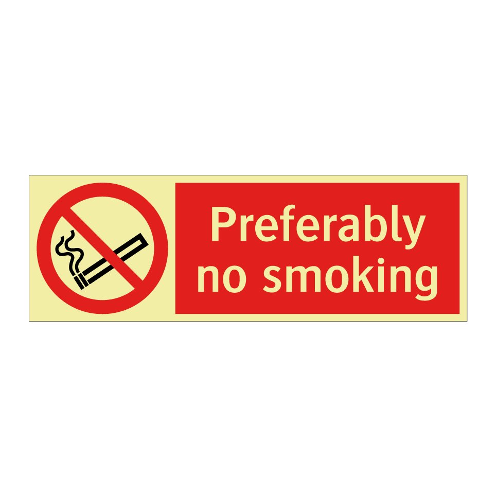 Preferably no smoking