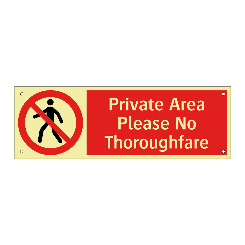 Private Area Please No Thoroughfare