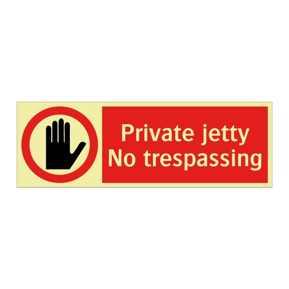 Private jetty No trespassing