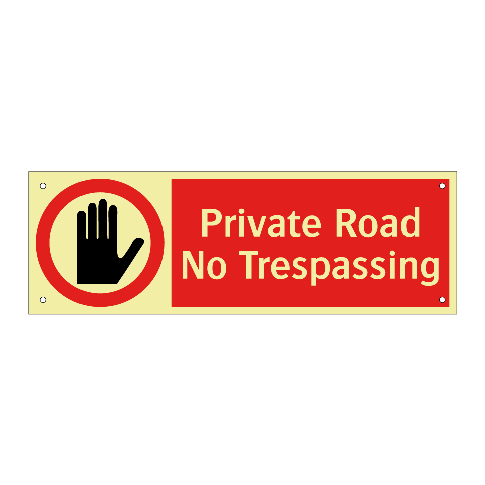 Private Road No Trespassing
