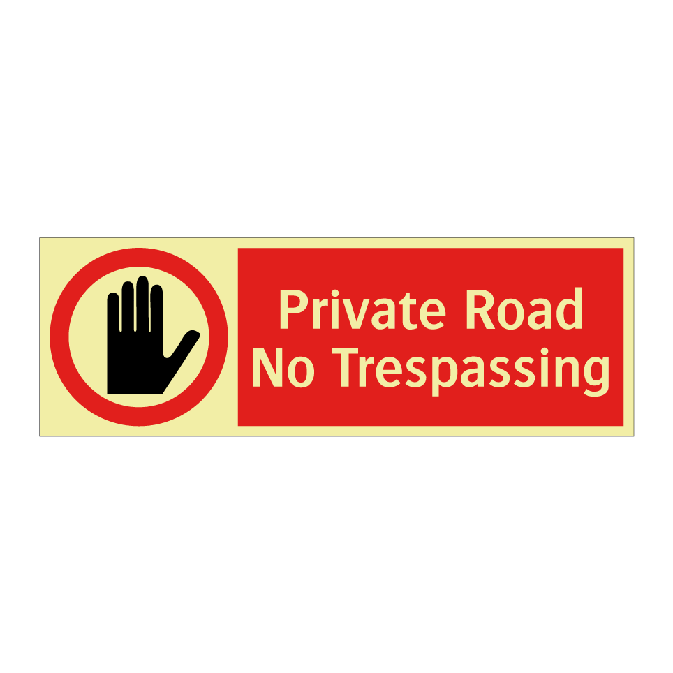 Private Road No Trespassing