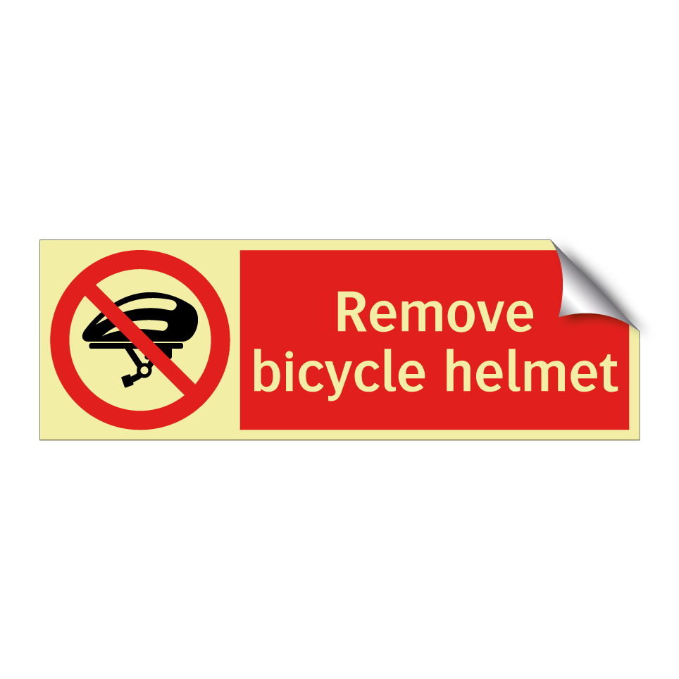 Remove bicycle helmet