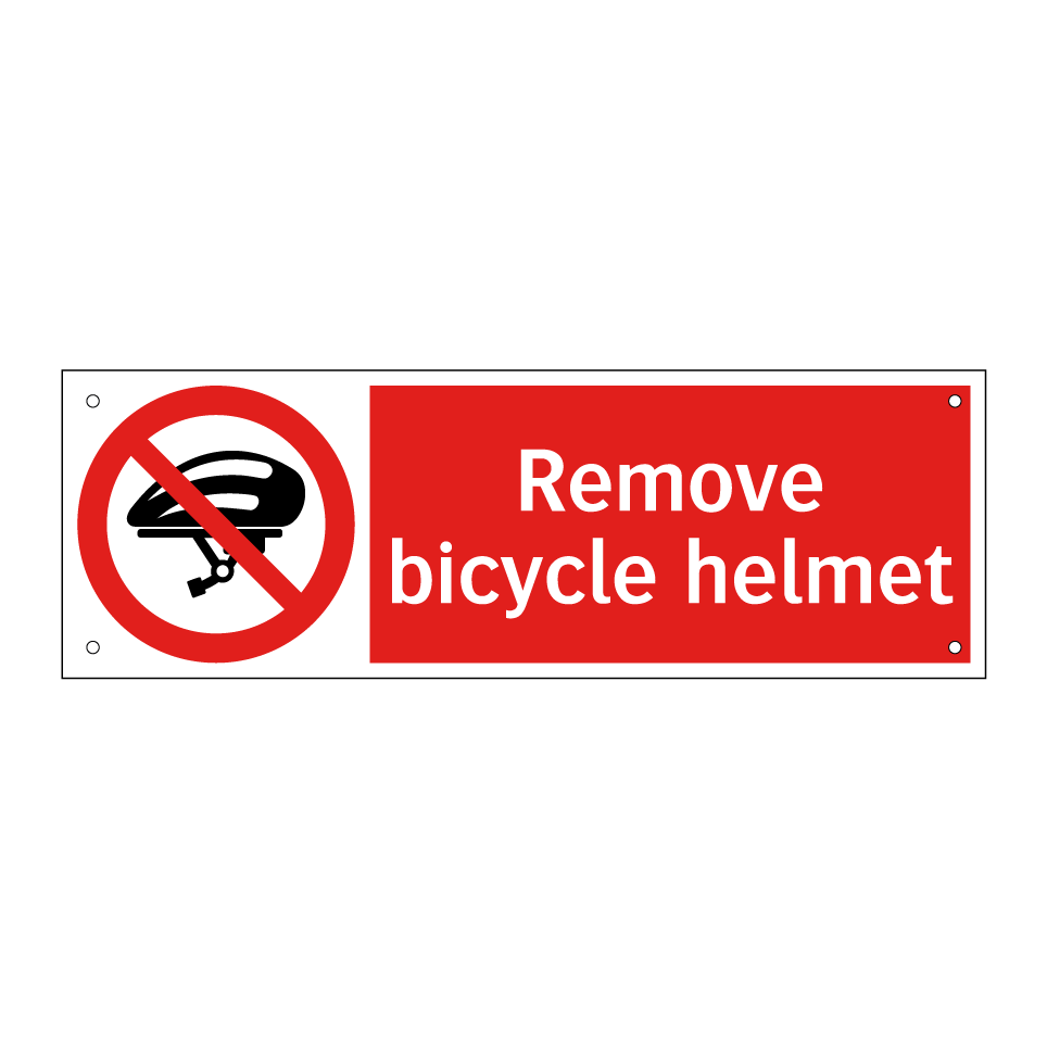 Remove bicycle helmet
