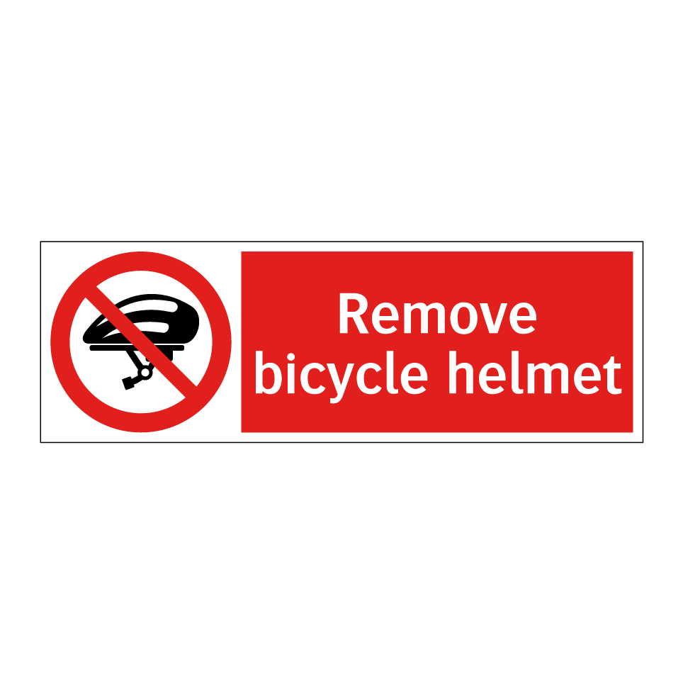 Remove bicycle helmet