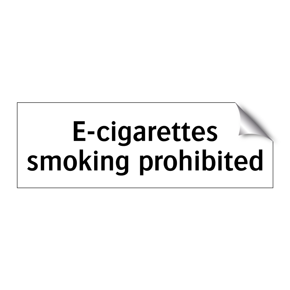 E-cigarettes smoking prohibited