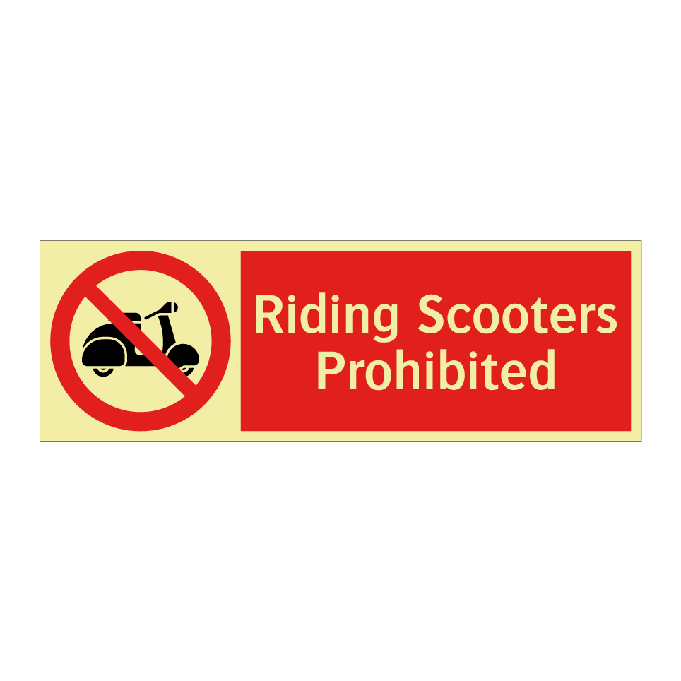 Riding Scooters Prohibited