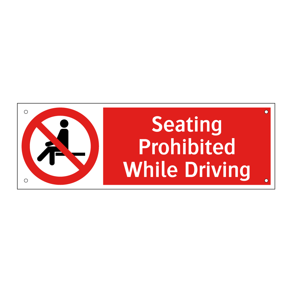 Seating Prohibited While Driving