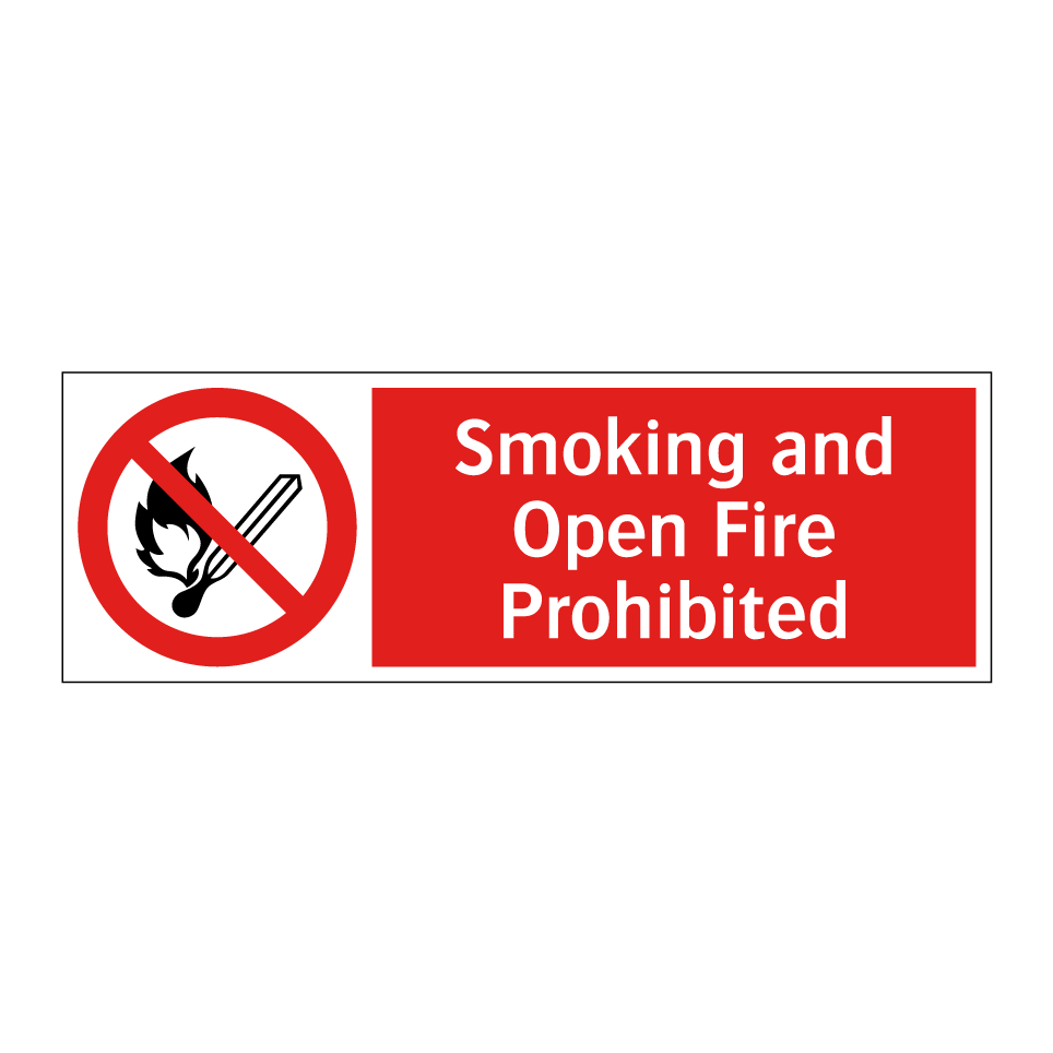 Smoking and Open Fire Prohibited