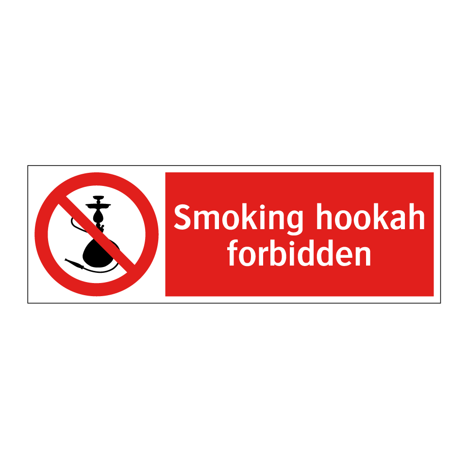 Smoking hookah forbidden