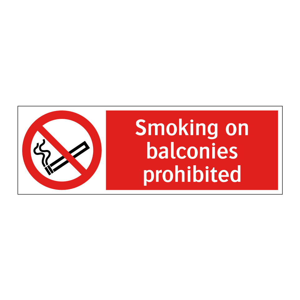 Smoking on balconies prohibited