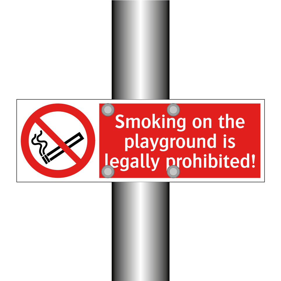 Smoking on the playground is legally prohibited!