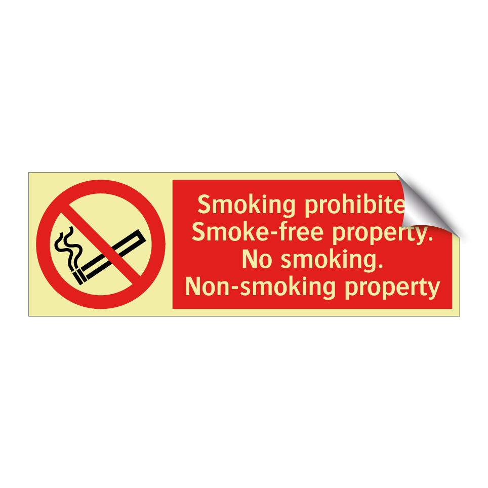 Smoking prohibited. Smoke-free property. No smoking. Non-smoking property