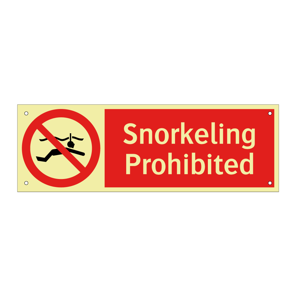 Snorkeling Prohibited