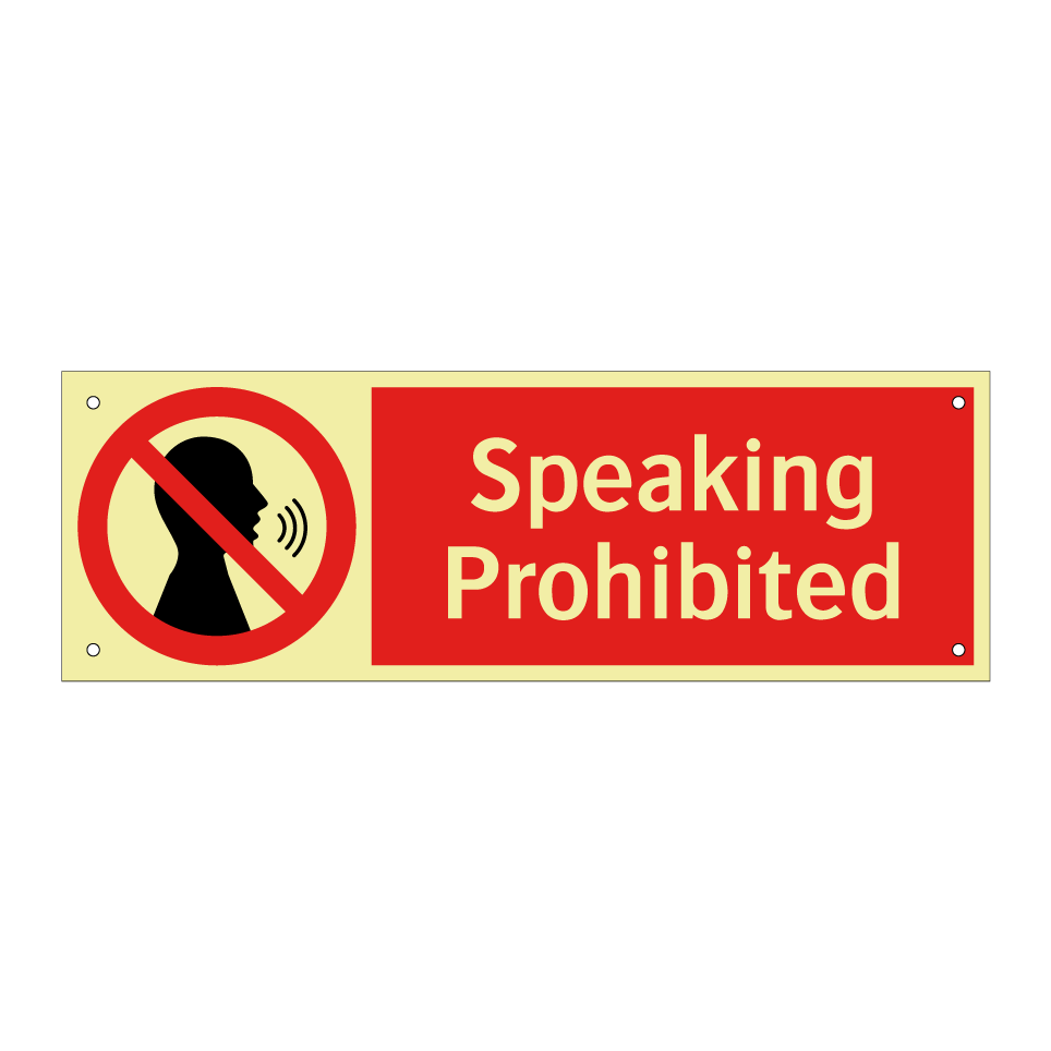 Speaking Prohibited