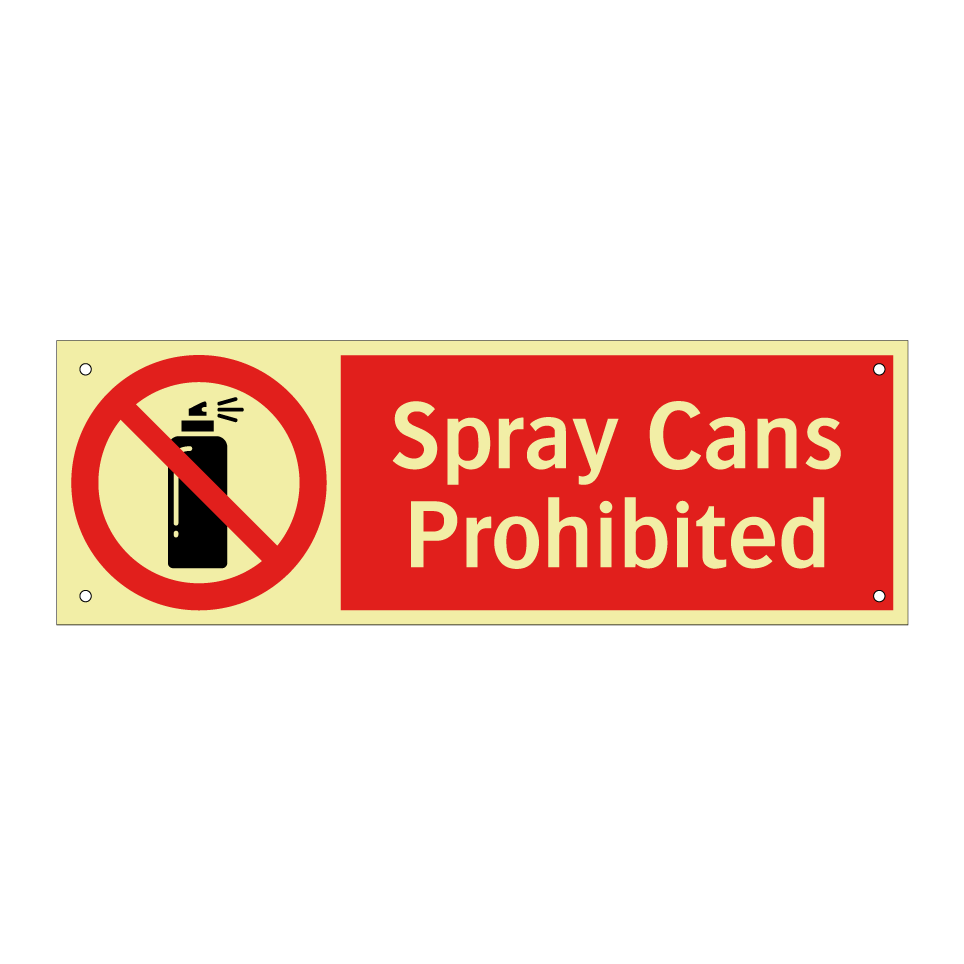 Spray Cans Prohibited