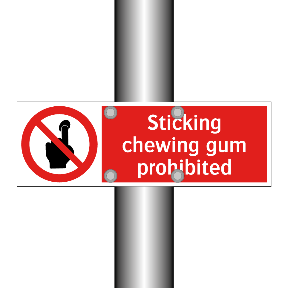 Sticking chewing gum prohibited