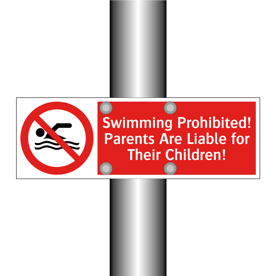 Swimming Prohibited! Parents Are Liable for Their Children!