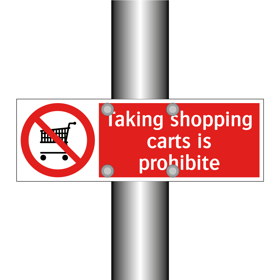 Taking shopping carts is prohibite