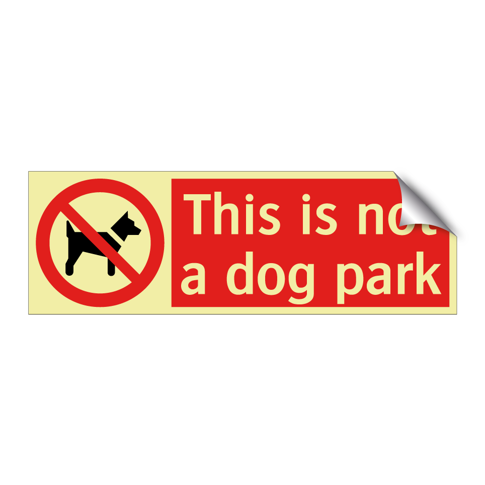 This is not a dog park