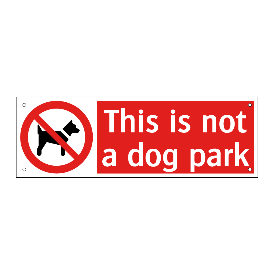 This is not a dog park