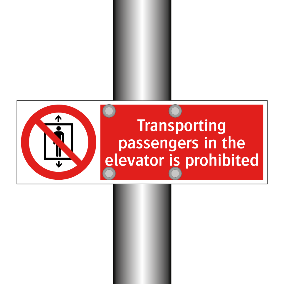 Transporting passengers in the elevator is prohibited