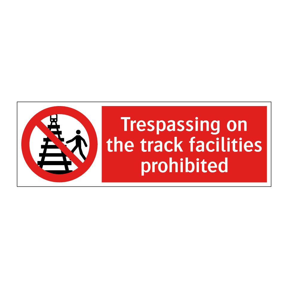 Trespassing on the track facilities prohibited