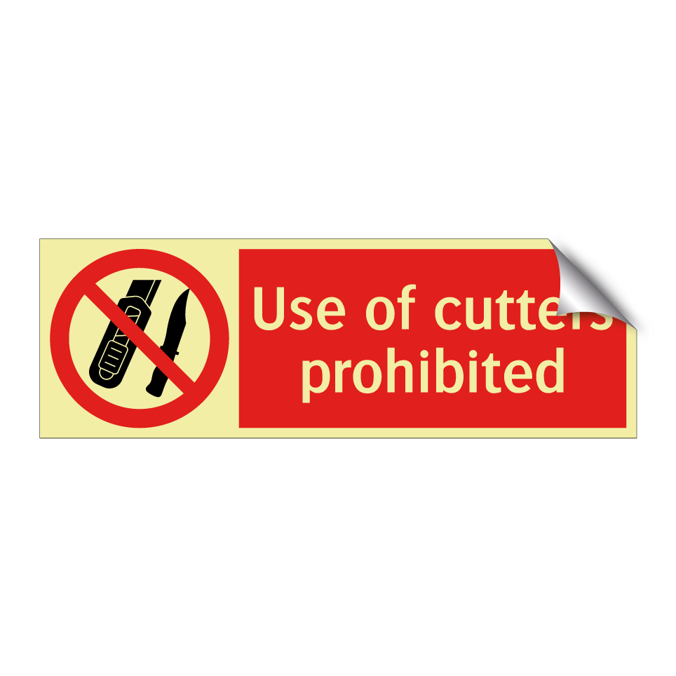 Use of cutters prohibited